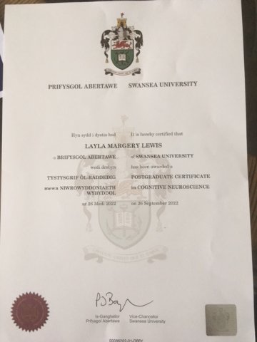 Layla Lewis, PG in Cognitive Neuroscience qualifications in Carmarthenshire